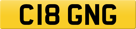 C18 GNG private number plate